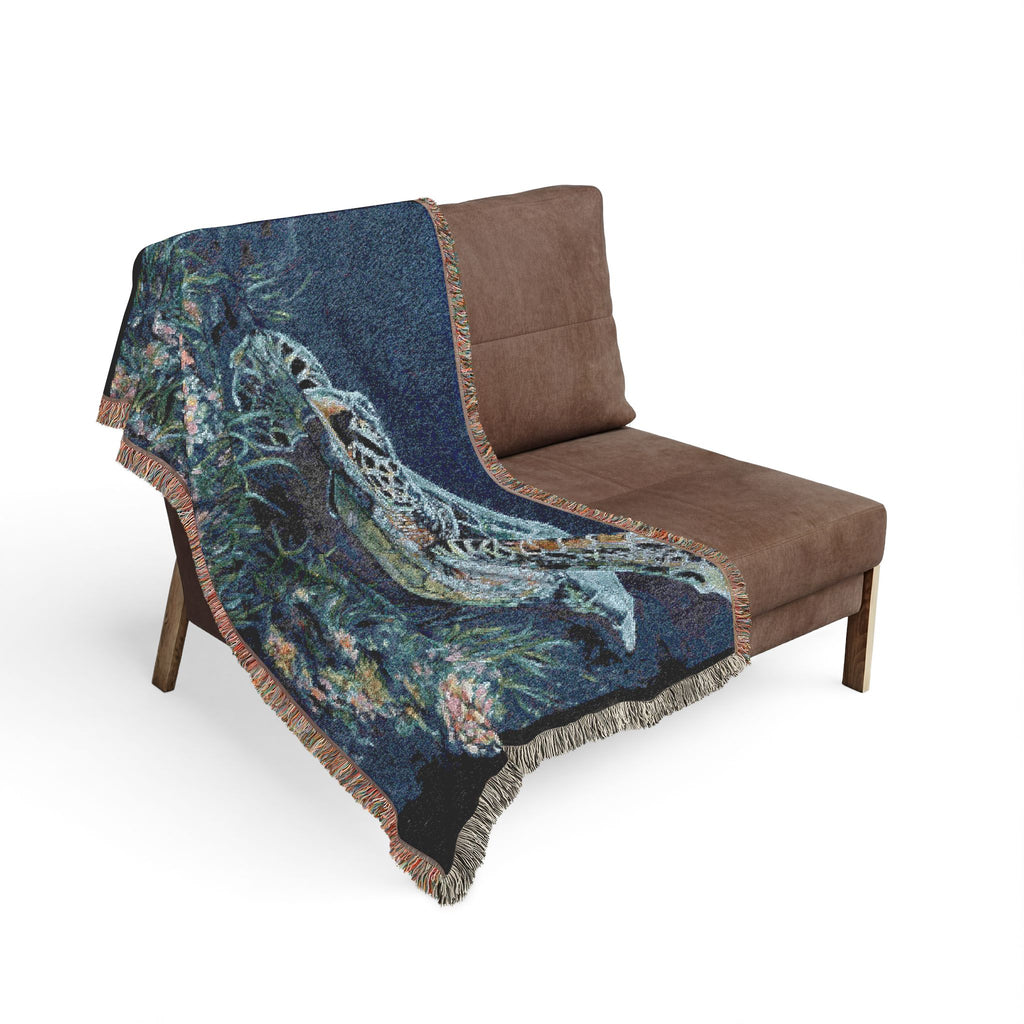 “Sea Turtle” Woven Throw Blanket – Artist Edition