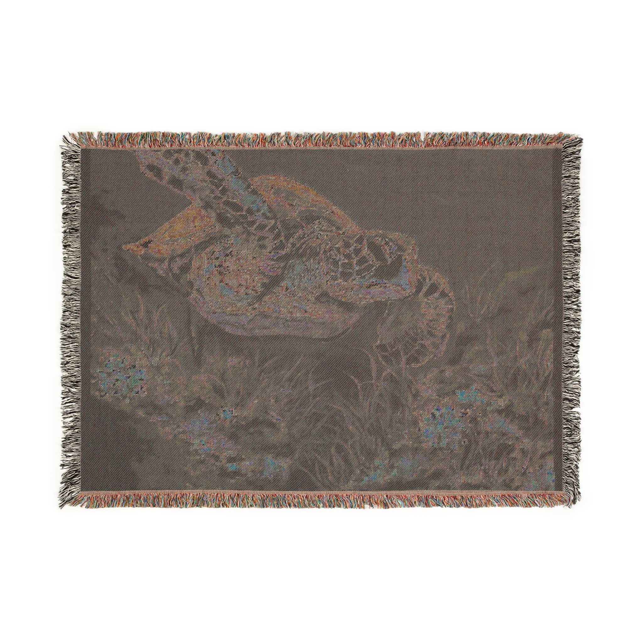 “Sea Turtle” Woven Throw Blanket – Artist Edition