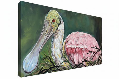 “Roseate Spoonbill Nesting”